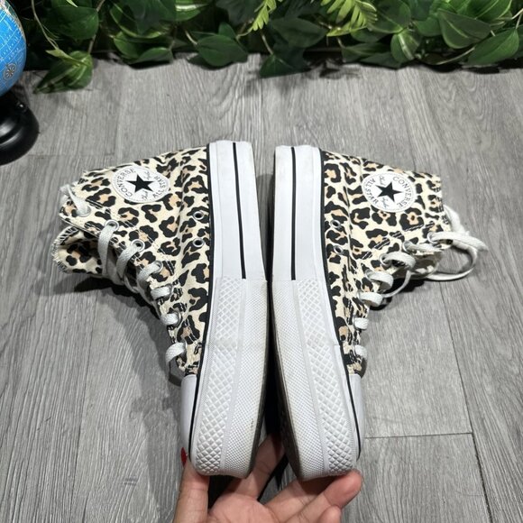 Converse Lift Hi Top Platform Cheetah Leopard Print Women's Size 9 - Picture 8 of 10